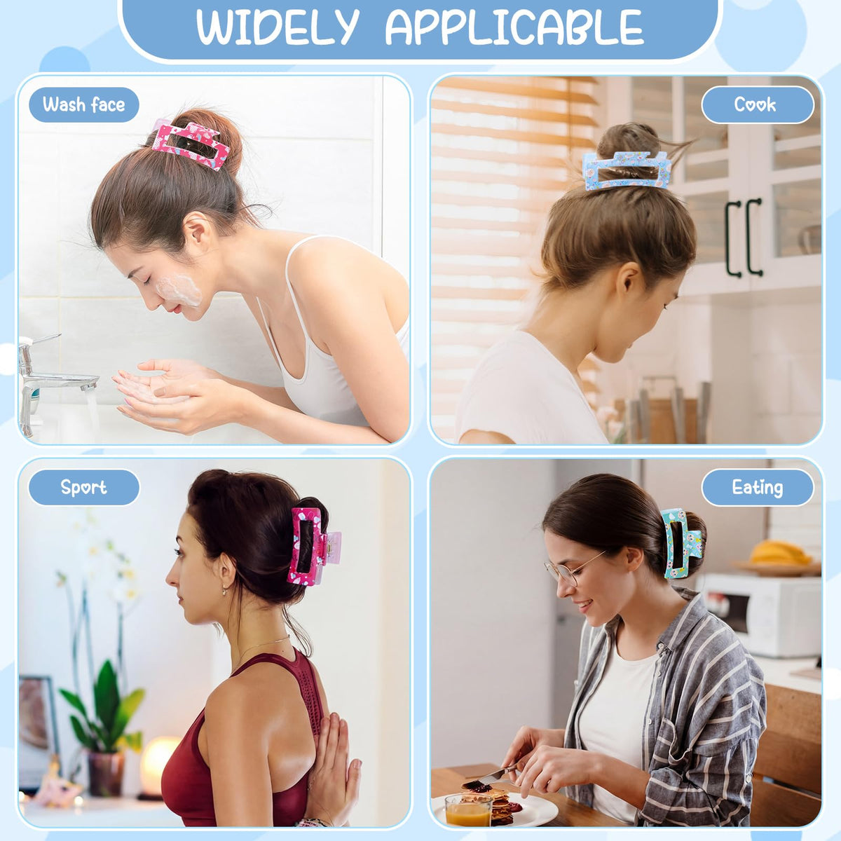 Yinder non-slip nurse clip design keeps hair in place during shifts