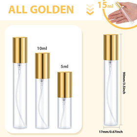 Yinder slim 15ml travel bottle in gold, pocket-friendly