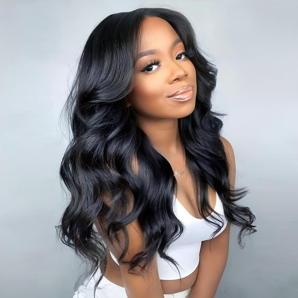 Ying Guan 200-density lace front wig with body wave for natural daily wear.