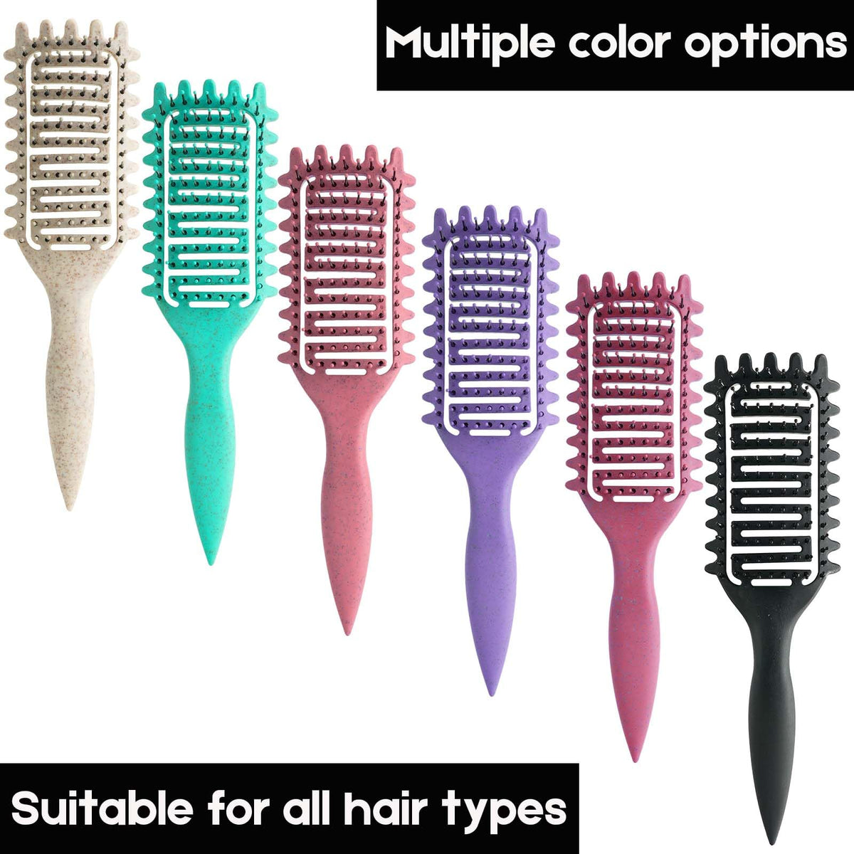 Yingbtr lightweight ABS brush glides gently through curls