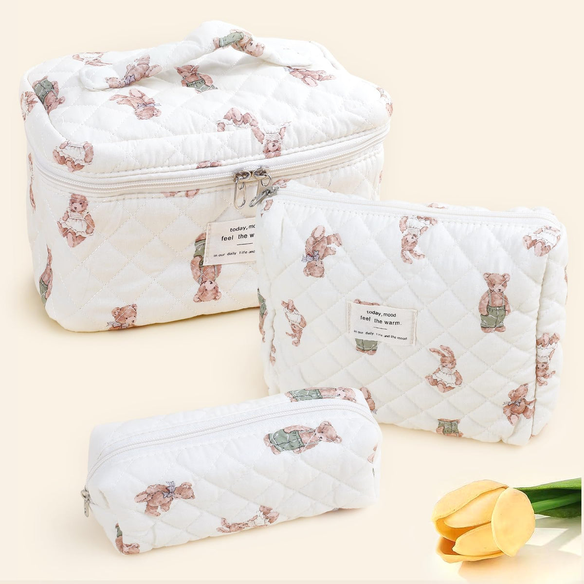 YINGJEE versatile quilted bag set for daily routines and travel storage.