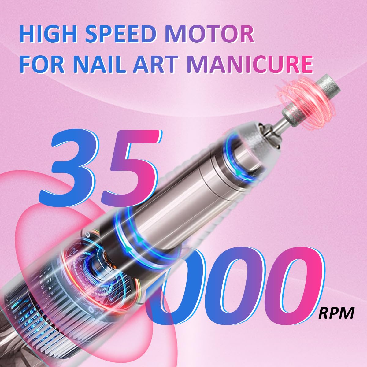Yinhing nail drill handpiece ergonomic design enables comfortable long sessions.