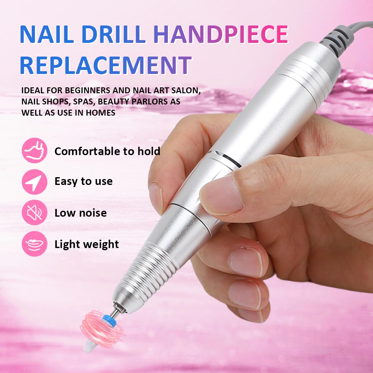 Yinhing nail drill handpiece effective heat dissipation keeps operation cooler.