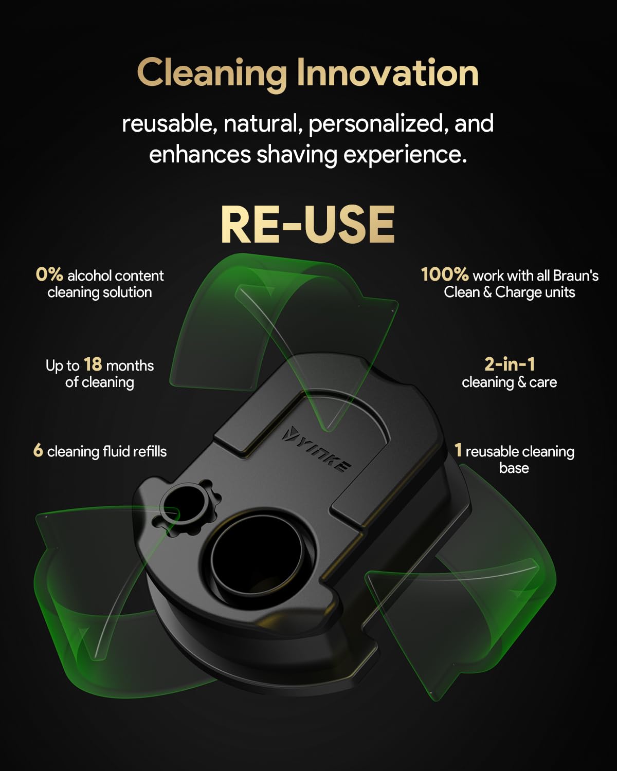 Yinke six-pack capsules for thorough debris removal and hygiene