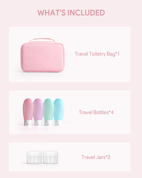 YINKECASE pink bag open to reveal four-compartment organization