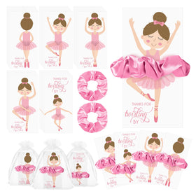 Yinkin velvet pink hair ties ready for ballet party use and gift presentation