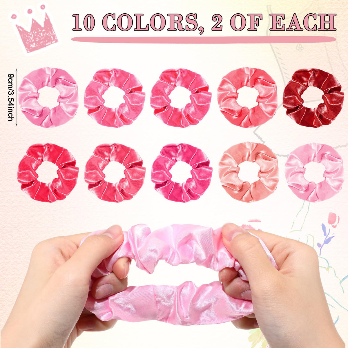 Yinkin organza gift bags—elegant packaging for scrunchies and cards.
