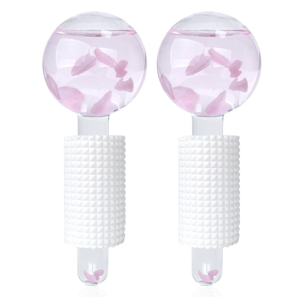 YIowcoo Ice Globes pink close-up for cooling facial massage and soothing skin