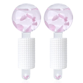 YIowcoo Ice Globes pink close-up for cooling facial massage and soothing skin