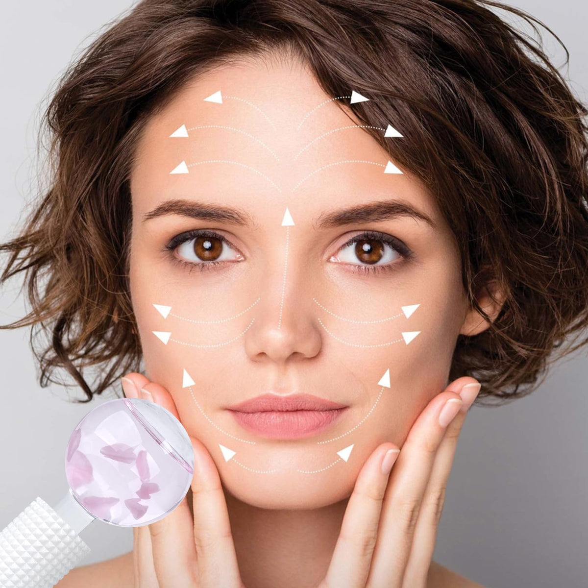 YIowcoo Ice Roller pink close-up ideal for reducing puffiness and improving absorption