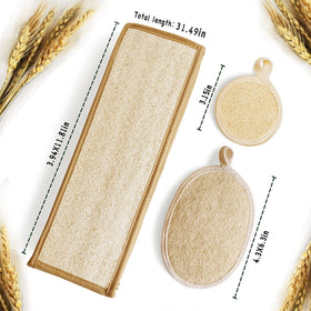 YIQINGJIE body-loofah-sponge-4-3x6-3in offers flexible full-body cleansing.