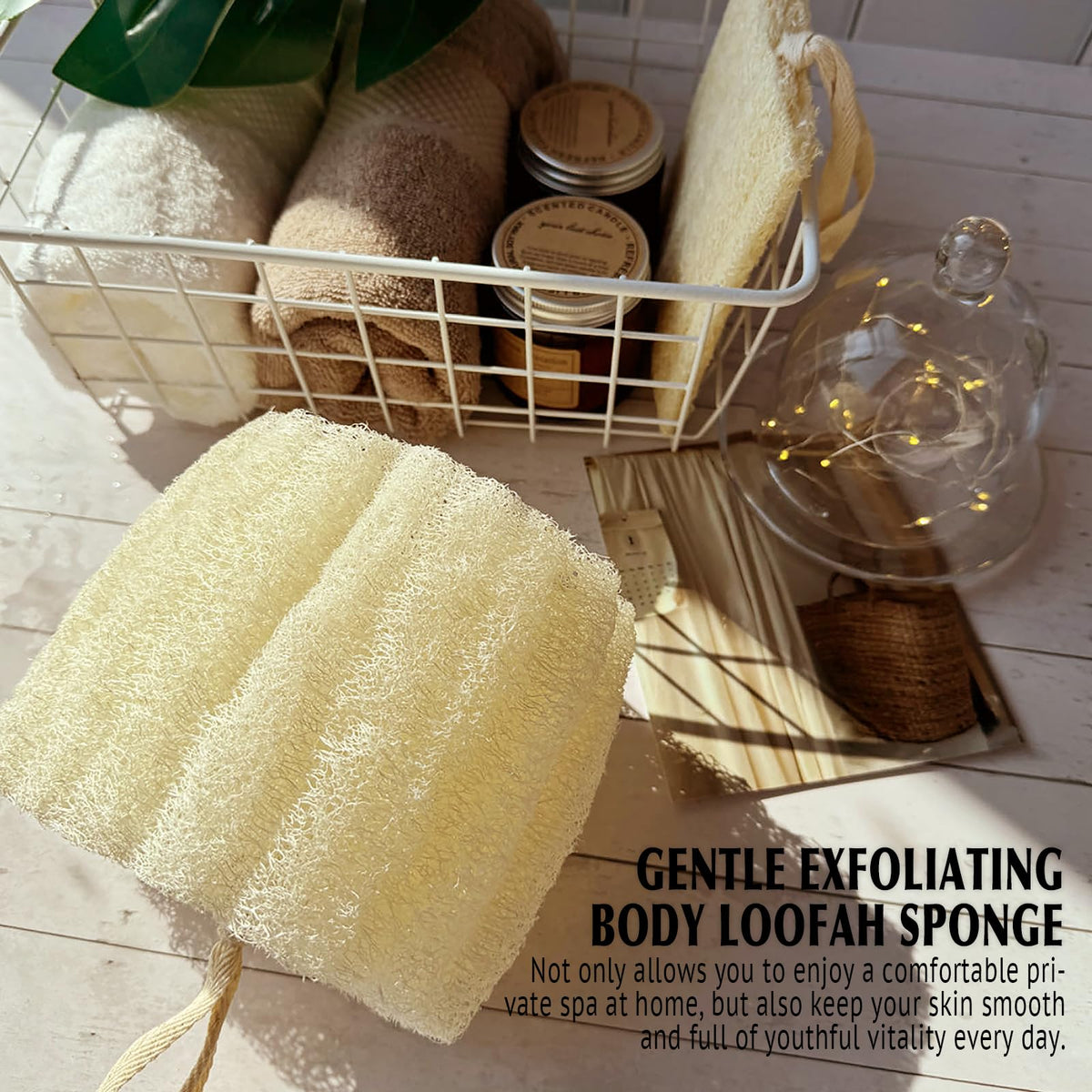 YIQINGJIE exfoliating sponge used in shower for smoother skin.