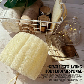 YIQINGJIE exfoliating sponge used in shower for smoother skin.