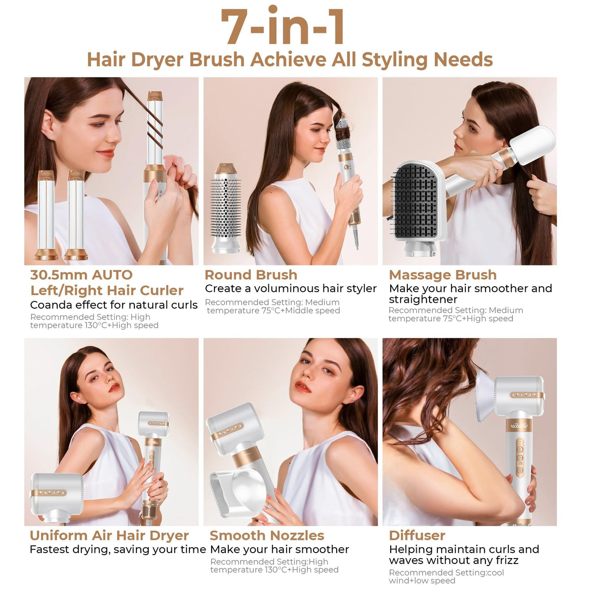 Yitrust auto wrap curling wand demonstrating effortless home curls