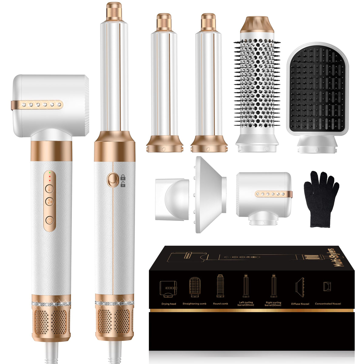 Yitrust 7-in-1 blow dryer brush overview for versatile styling