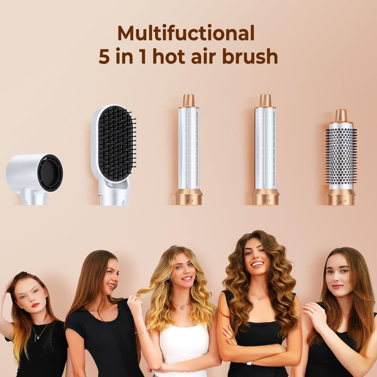 Yitrust left-right hot air curler enables versatile curling directions