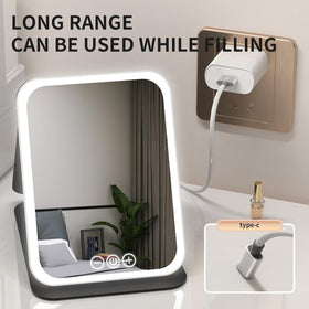 YiYeraio travel makeup mirror three color modes for different lighting
