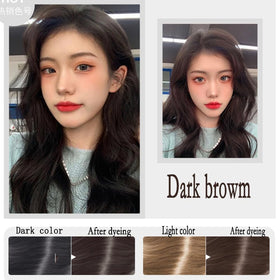 YIZHONG hair dye application demonstrates easy, shampoo-like dyeing at home.