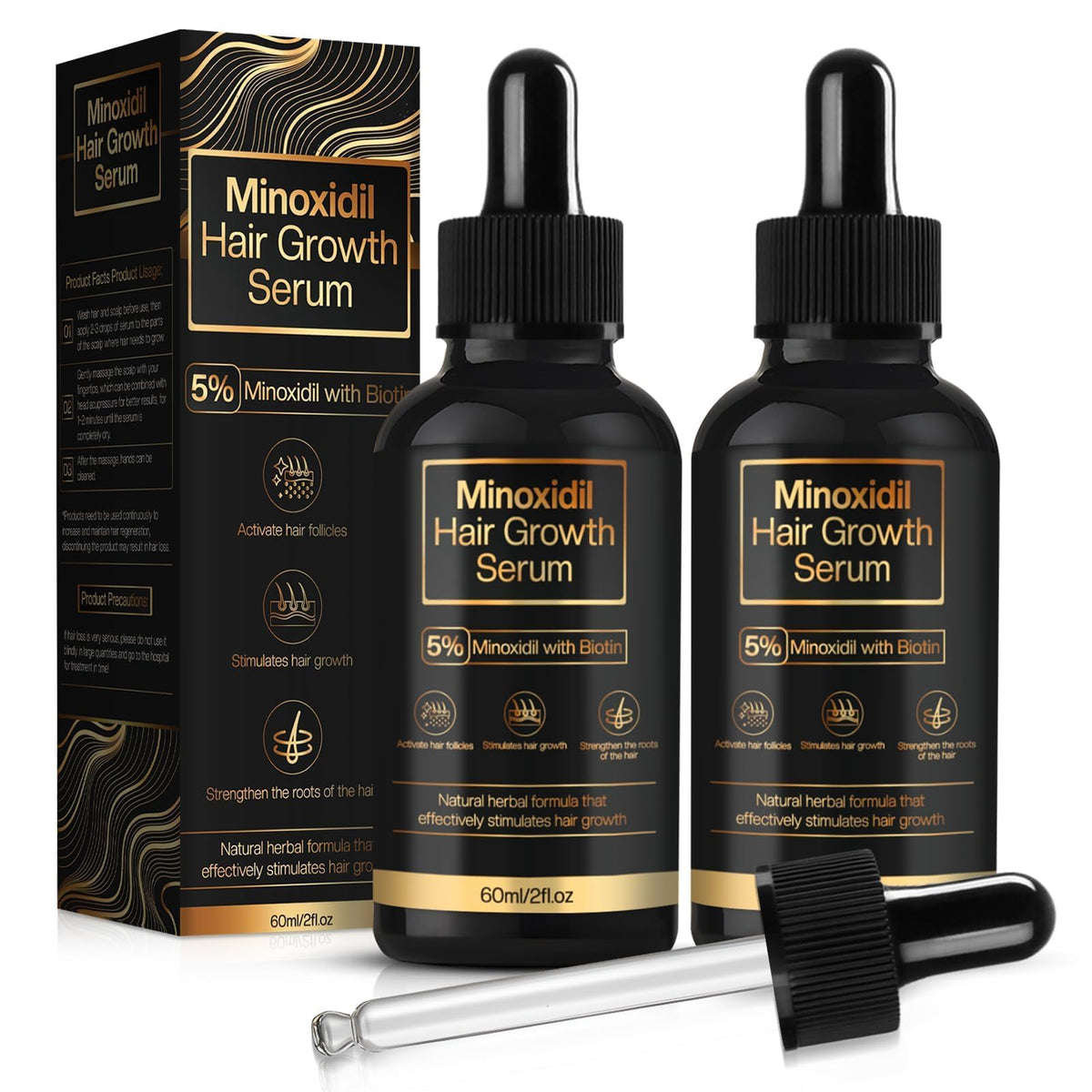 YKDILYHH Minoxidil bottle pour demonstrates precise dosing for consistent application