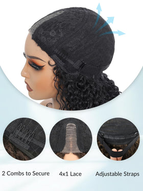YKHJH Curly Wig with dark blonde highlights for multi-tonal depth.