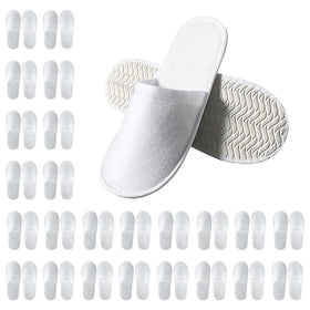 YLAOSIOA disposable slippers with closed-toe white design for hotel guest comfort