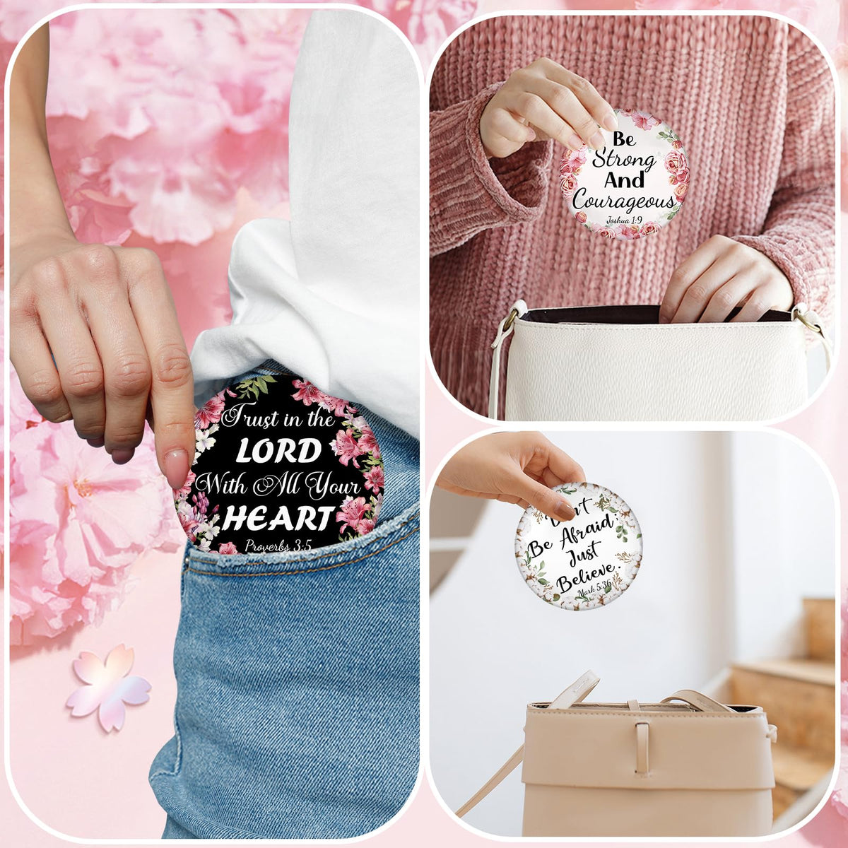 YLOLUL nine styles in a 36-piece set offers varied backgrounds and verses.