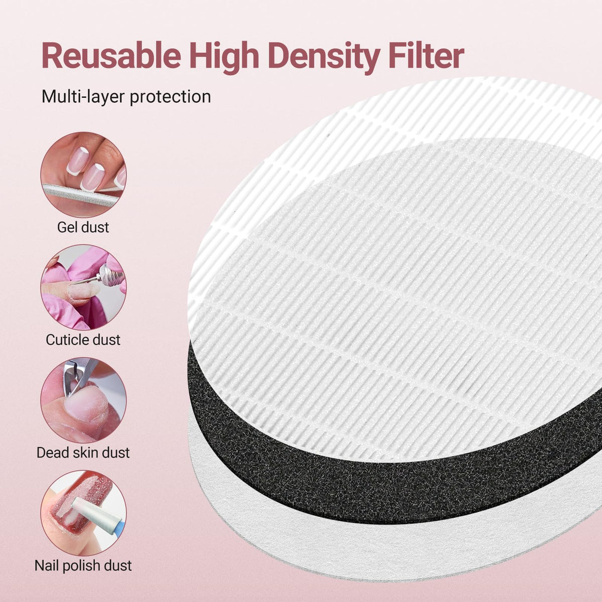 YLYYCC nail dust collector low-noise operation supports focused, comfortable sessions