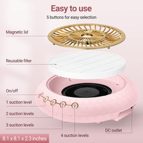 YLYYCC nail dust collector wrist-support oval body reduces pressure for comfortable handling
