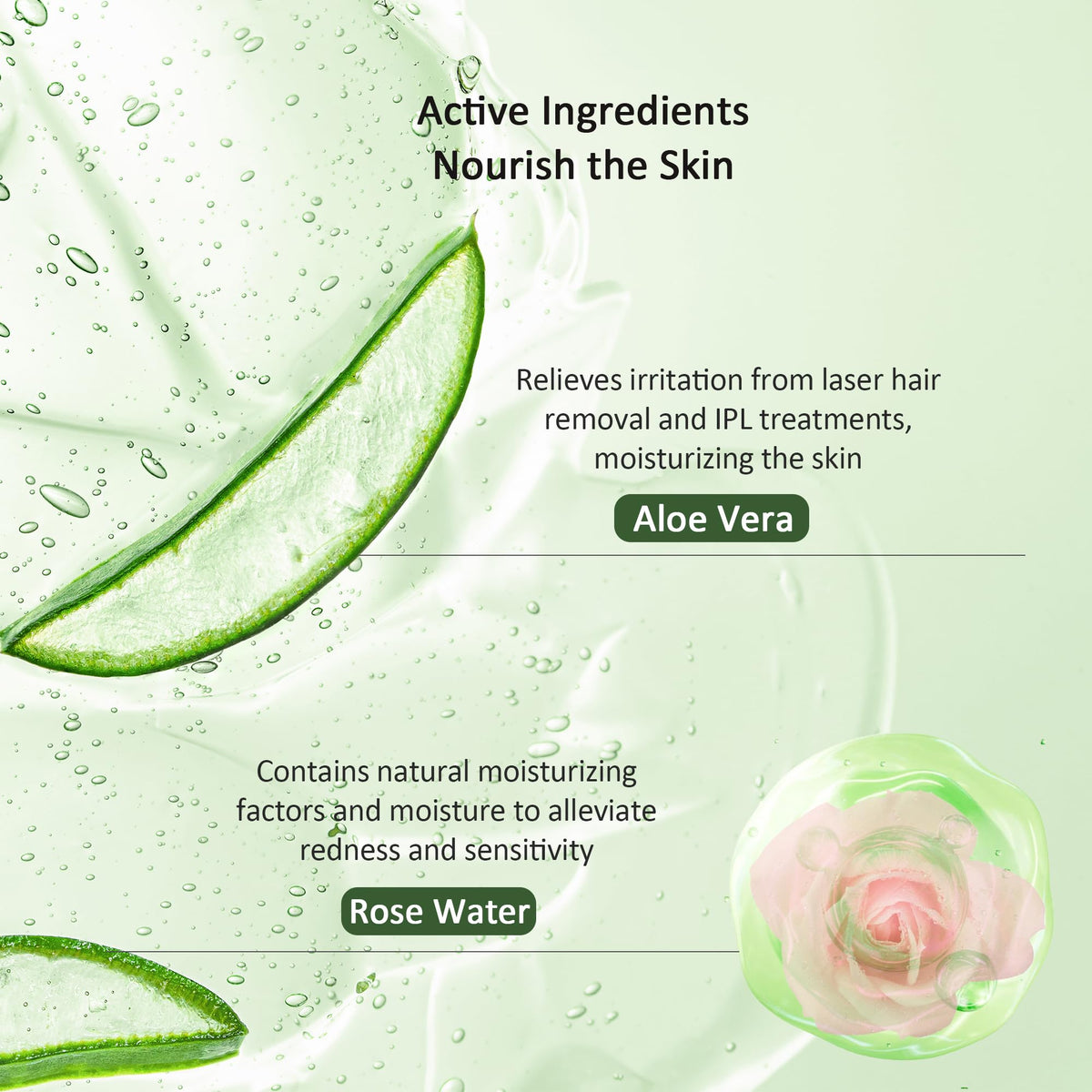 YMEYFAN 84oz Aloe Vera Conductive Gel texture swipe shows smooth sliding