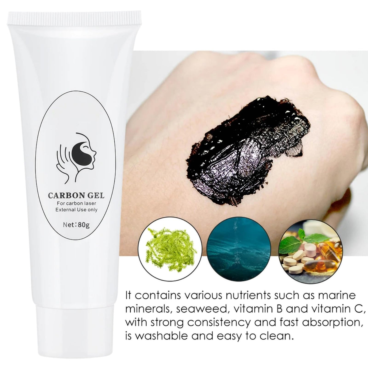 YMEYFAN carbon peeling gel ingredients showcase deep cleansing benefits.