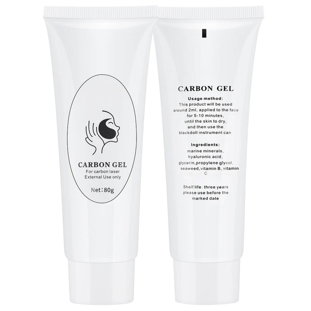 YMEYFAN Carbon Peeling Gel 80ml jar for deep cleansing and pore refinement.