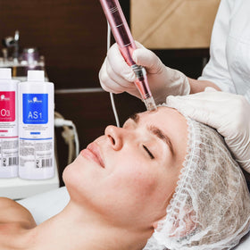 YMEYFAN AS1 hydration-focused solution in action with a facial device for moisturized skin.