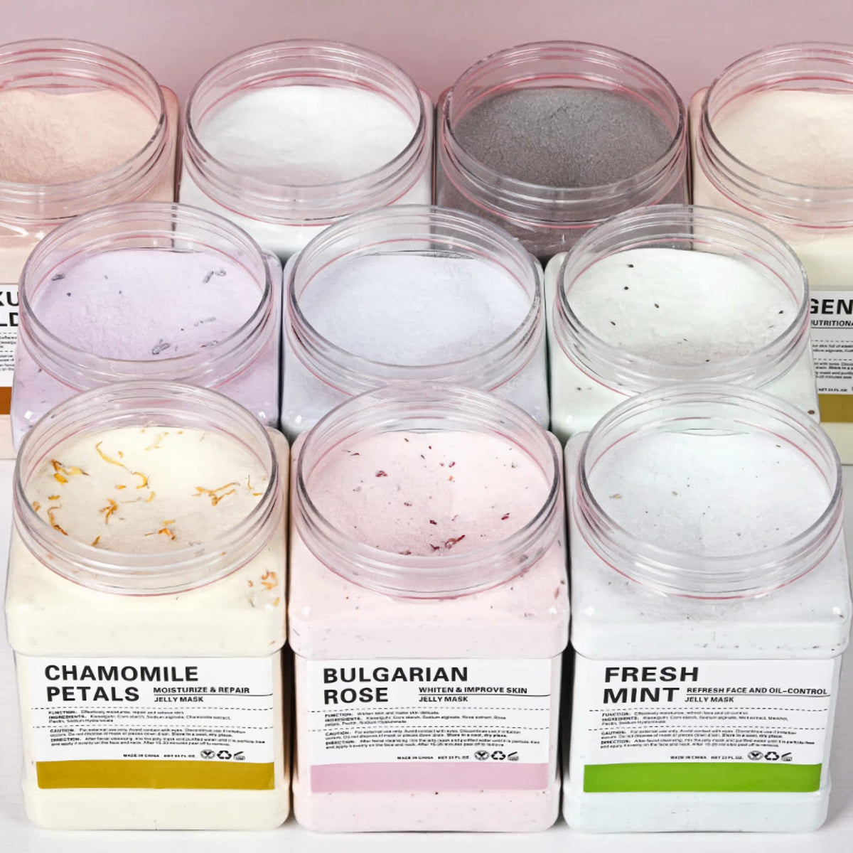 YMEYFAN peeled-off jelly mask revealing hydrated skin.