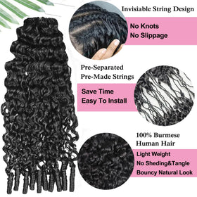 YMS Burmese Curly Feather Pre-separated Strands for quick installation.