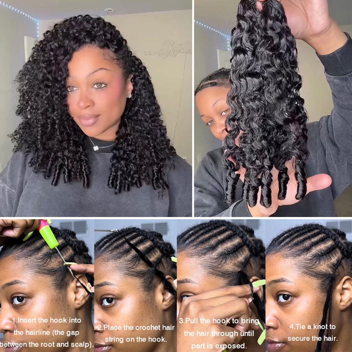 YMS Burmese Curly Hair 100% Unprocessed for natural movement.