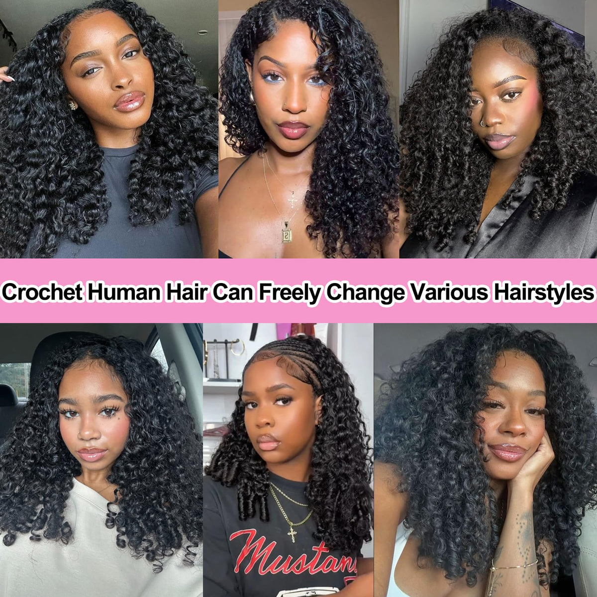 YMS Burmese Curly Hair Length Options 16-22 inches.