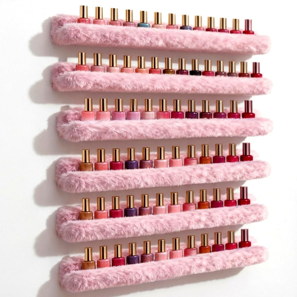 YMVV Nail Polish Wall Shelf 15-inch display keeps bottles organized and visible