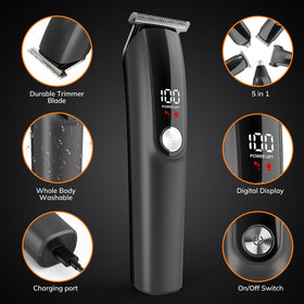 Ynasen waterproof trimmer enables easy cleaning and use in wet environments.