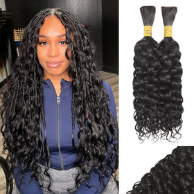 YNiSew no-weft water wave bulk braiding hair for natural-looking braids