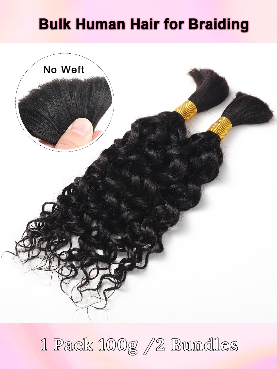 YNiSew soft human hair water wave braiding for comfortable wear