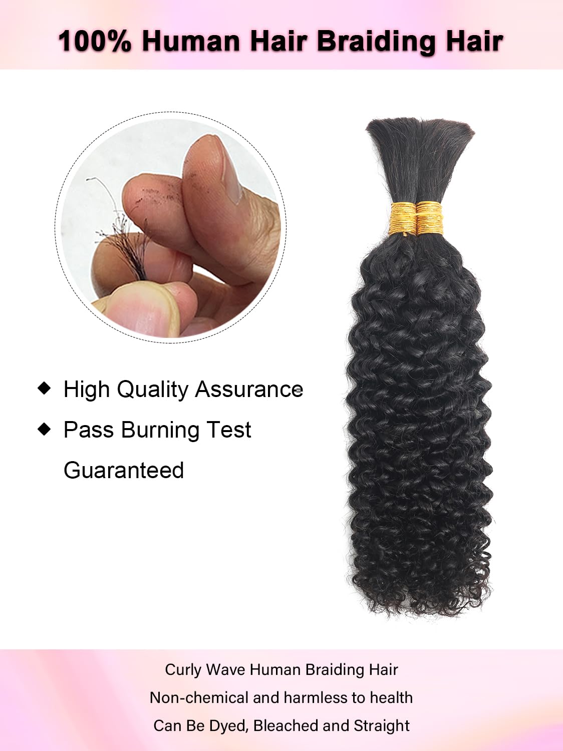 YNiSew two-bulk braiding hair pack adds curly fullness for full head styles.