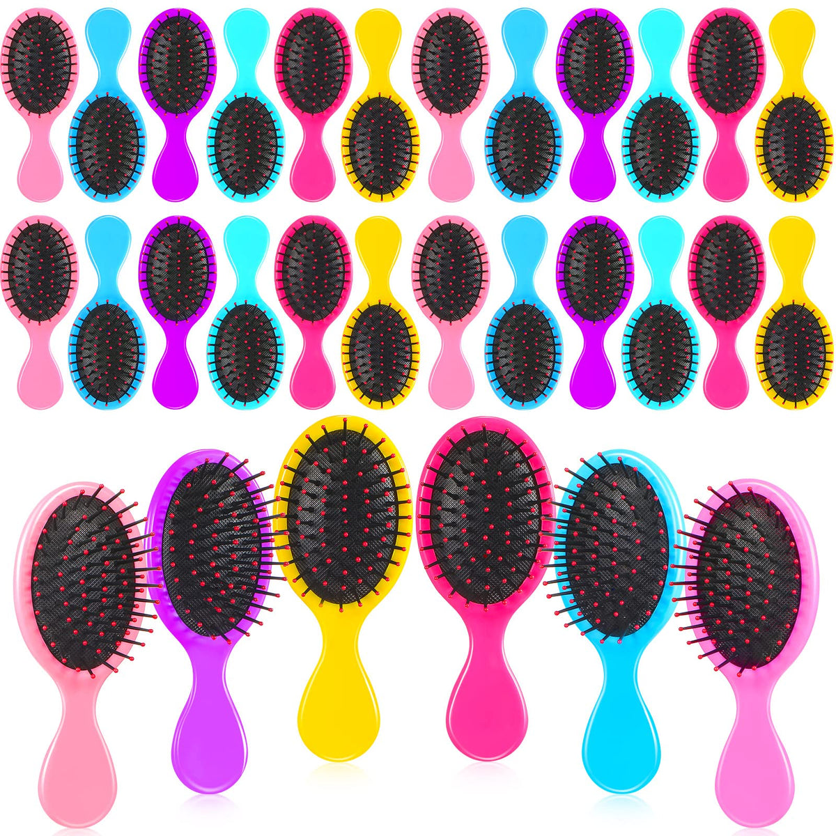 Yoande mini detangler brush travel set in bright colors for easy on-the-go styling.