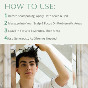 Yobee Restorative Scalp Mask application on scalp demonstrates easy, relaxing self-care routine