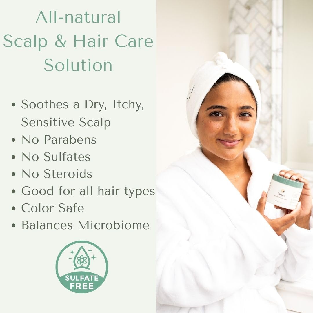 Yobee Restorative Scalp Mask ingredients honey-turmeric highlight supports a balanced scalp environment