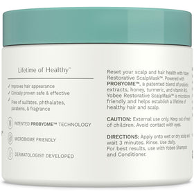 Yobee Restorative Scalp Mask safe ingredients label signals sulfate-free and paraben-free formula