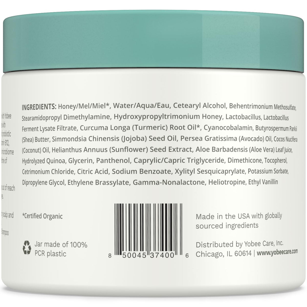 Yobee Restorative Scalp Mask texture sample shows rich cream without heaviness