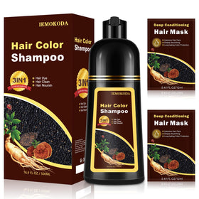 Yocisku Chestnut Brown Hair Dye Shampoo bottle pour for quick at-home coloring