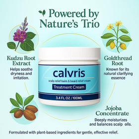 YOCMIPS Calvris Scalp Relief Balm highlights Kudzu Root for natural soothing