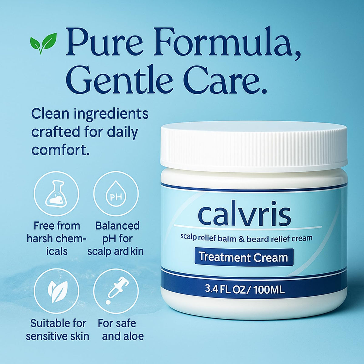 YOCMIPS Calvris Scalp Relief Balm on scalp during daily routine