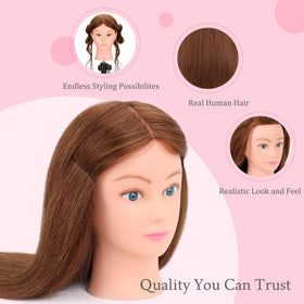 YODIDI mannequin head with clamp holder for stable tabletop setups.
